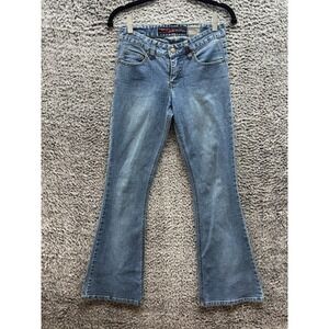 Vintage Y2K Mudd Jeans Blue Denim Flare Low Rise Classic Bootcut 4HC825K‎ Size 1